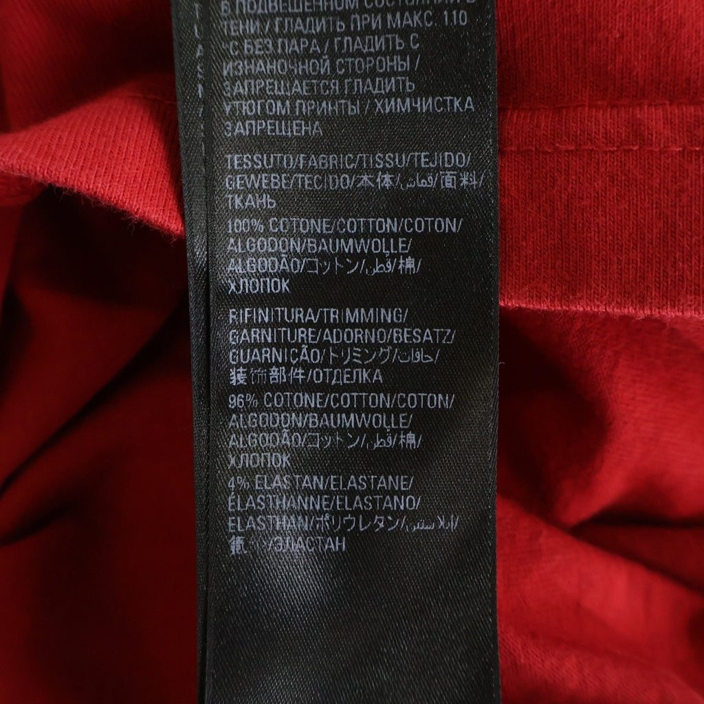 BALENCIAGA(バレンシアガ) 23SS ×adidas アディダス フロントロゴ クルーネック半袖Tシャツ カットソー レッド 739101 TNVA6