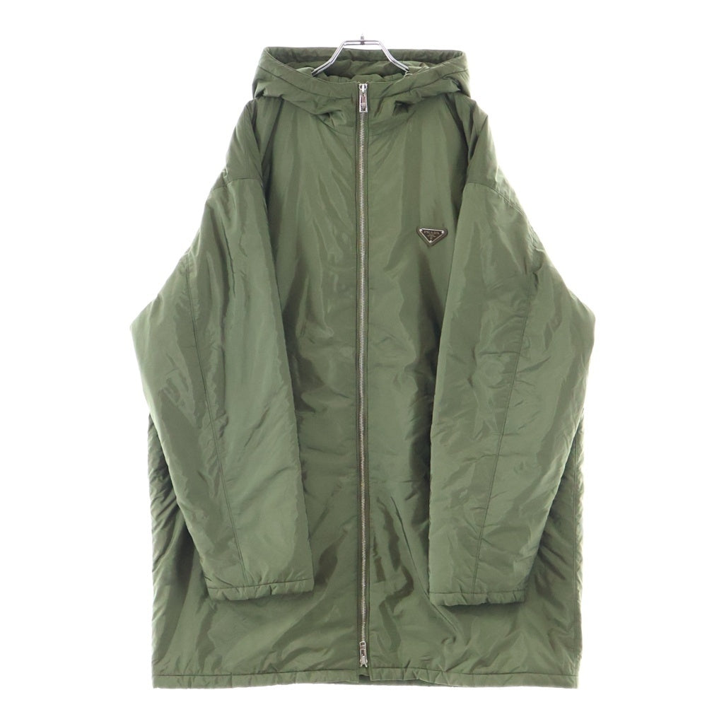 PRADA(プラダ) Re-Nylon Raincoat トライアングルロゴ リナイロンレインコート フード Wジップ グリーン SGC260 S231 1WQ9