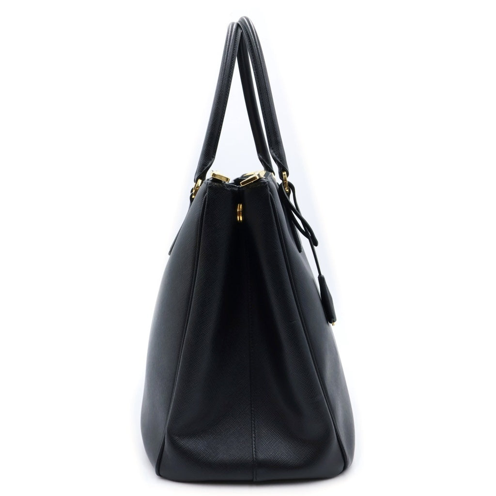 PRADA(プラダ) ガレリアラージ 2WAYショルダーバッグ ハンドバッグ サフィアーノレザー ブラック 1BA786 レディース