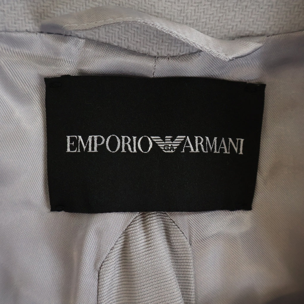 EMPORIO ARMANI(エンポリオアルマーニ) ミドル丈 ジップデザイン ピーコート ライトグレー レディース