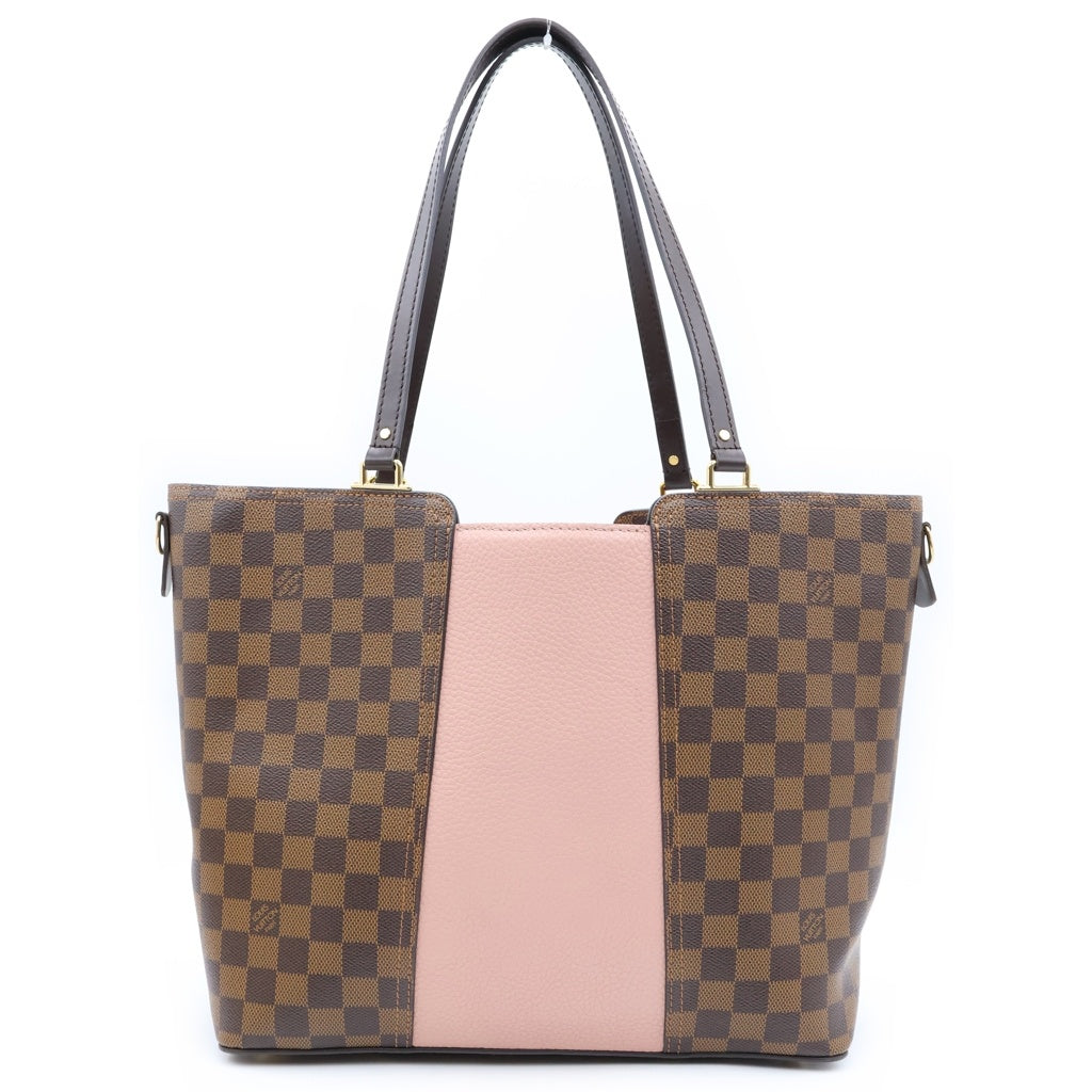LOUIS VUITTON(ルイヴィトン) ダミエ ジャージー マグノリア トート ショルダーバッグ PVC レザー ブラウン/ピンク N44041 レディース