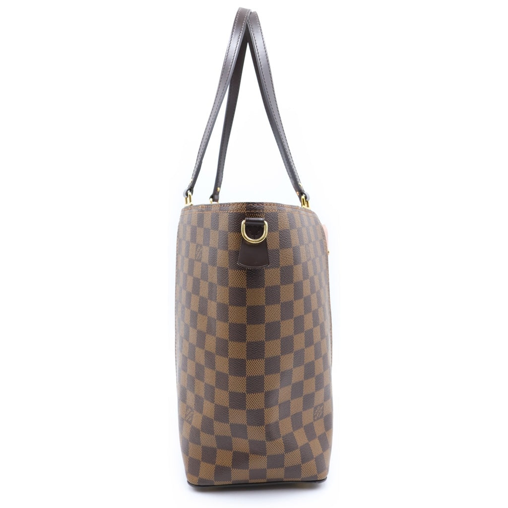 LOUIS VUITTON(ルイヴィトン) ダミエ ジャージー マグノリア トート ショルダーバッグ PVC レザー ブラウン/ピンク N44041 レディース
