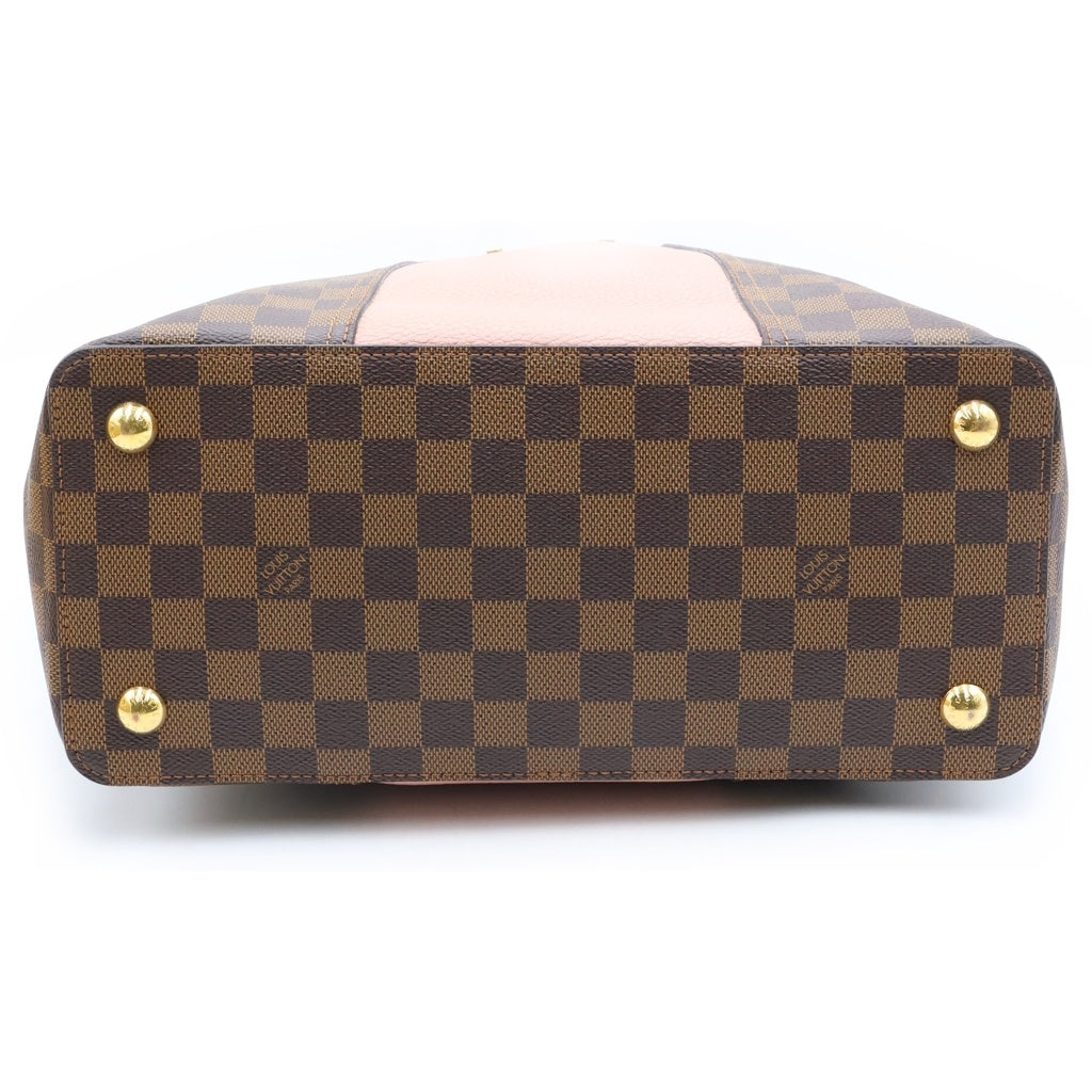 LOUIS VUITTON(ルイヴィトン) ダミエ ジャージー マグノリア トート ショルダーバッグ PVC レザー ブラウン/ピンク N44041 レディース