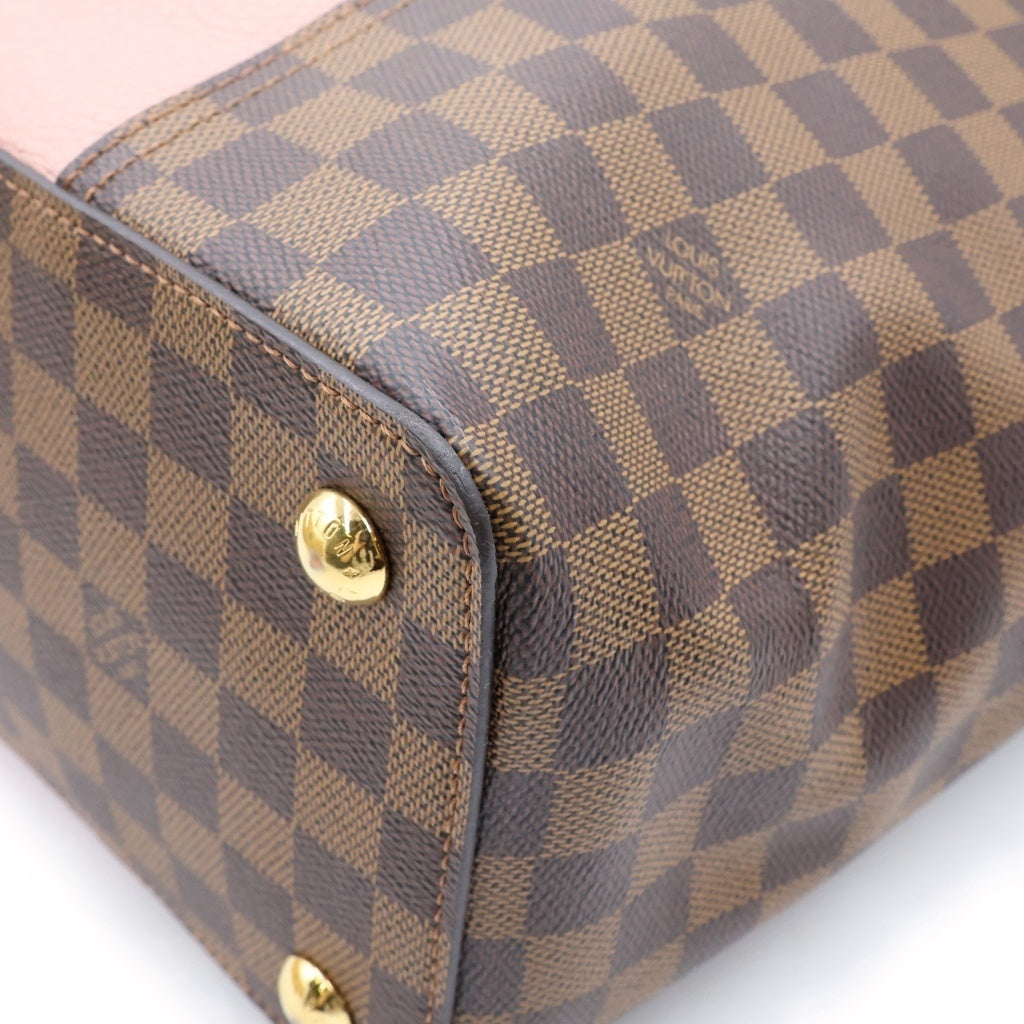 LOUIS VUITTON(ルイヴィトン) ダミエ ジャージー マグノリア トート ショルダーバッグ PVC レザー ブラウン/ピンク N44041 レディース