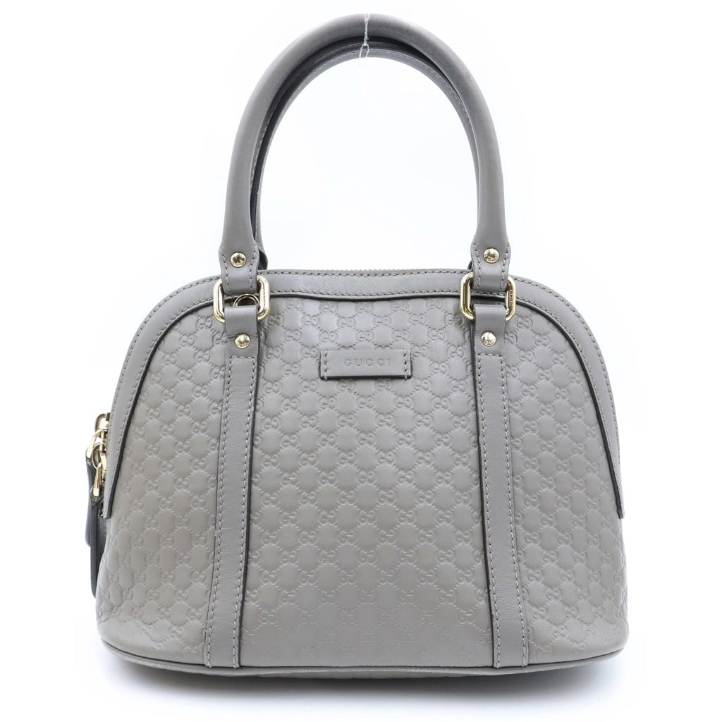 GUCCI(グッチ) GG柄 ハンドバッグ グレージュ レザー 449654 ゴールド金具 レディース