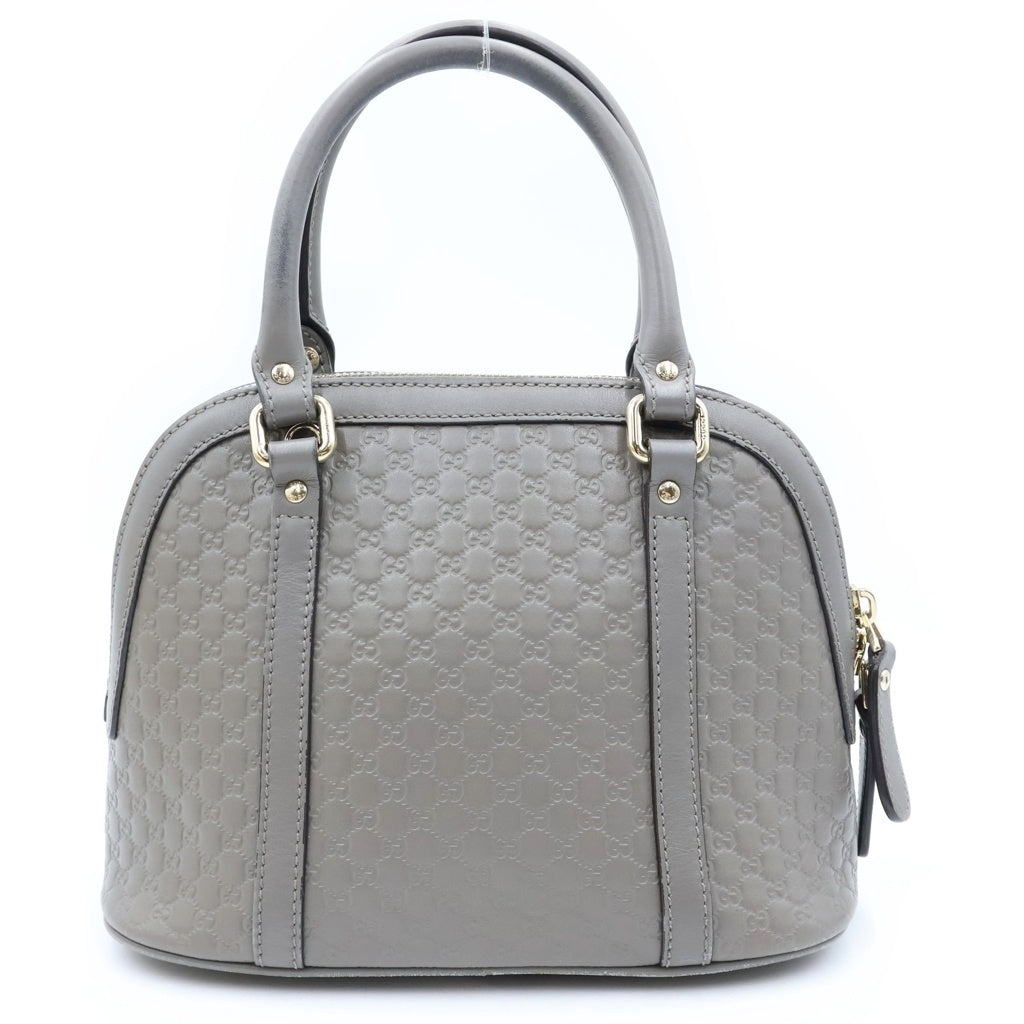 GUCCI(グッチ) GG柄 ハンドバッグ グレージュ レザー 449654 ゴールド金具 レディース