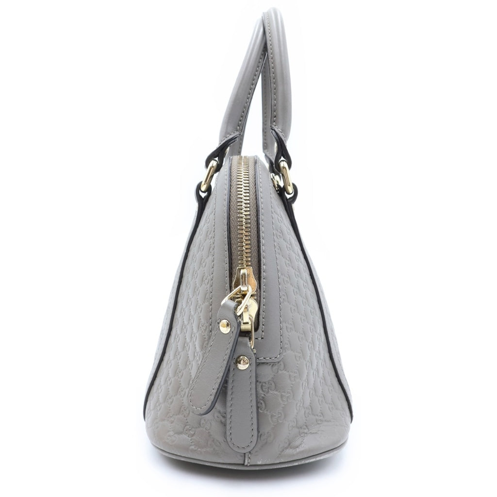 GUCCI(グッチ) GG柄 ハンドバッグ グレージュ レザー 449654 ゴールド金具 レディース