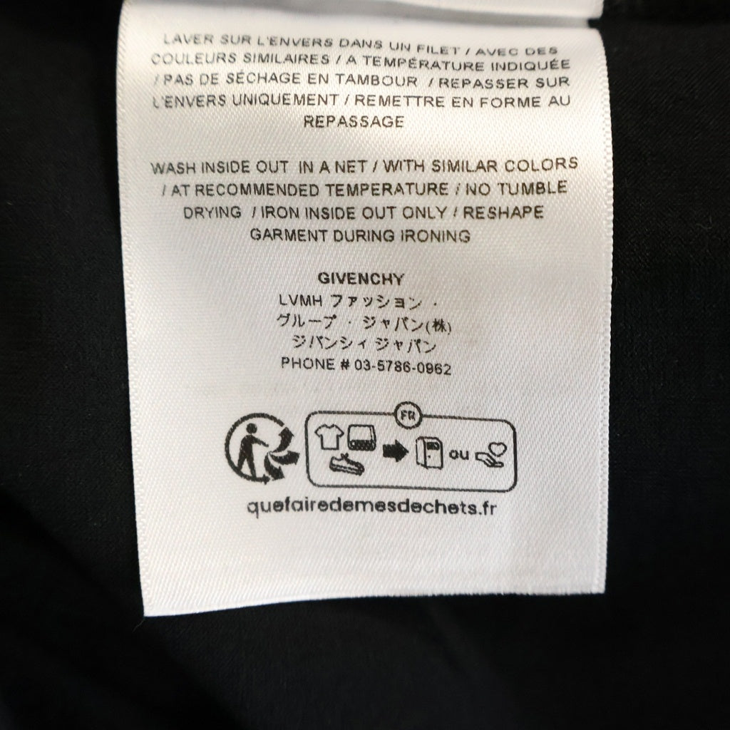 GIVENCHY(ジバンシィ) ロゴプリント 半袖Tシャツ カットソー コットン 両面プリント ブラック BW707Y3Z5W レディース