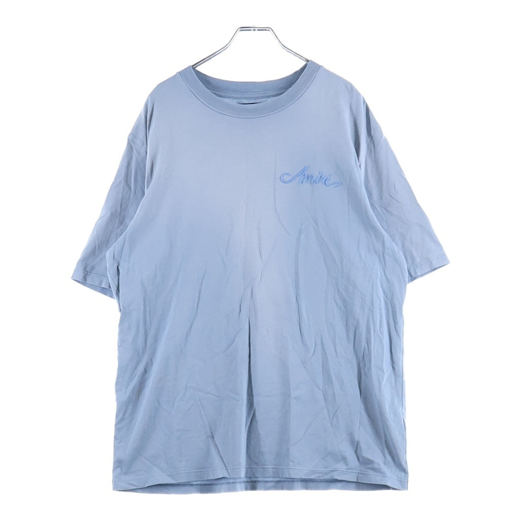 AMIRI(アミリ) Bandana Bleach Patch T-Shirt バンダナ ロゴ刺繍 半袖Tシャツ カットソー ライトブルー AMJYTE1197 レディース