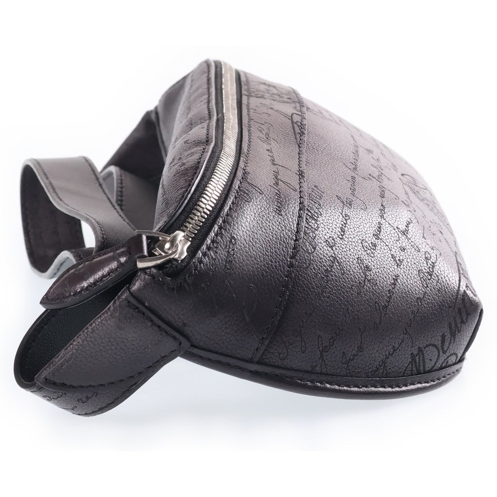 Berluti(ベルルッティ) カリグラフィ ライダー クロスボディバッグ ショルダーバッグ ブラック レザー