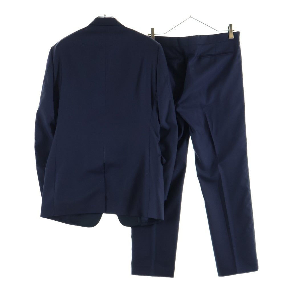 Christian Dior(クリスチャンディオール) ピークド 1B ジャケット サテンラペル ロゴ セットアップ スーツ ネイビー 633C722S0687