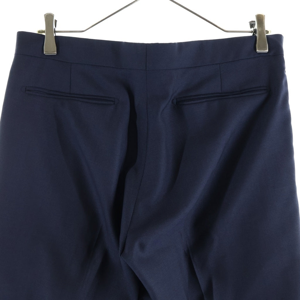 Christian Dior(クリスチャンディオール) ピークド 1B ジャケット サテンラペル ロゴ セットアップ スーツ ネイビー 633C722S0687