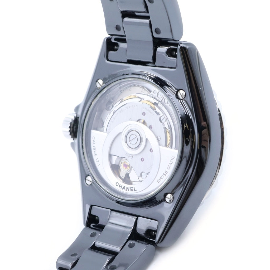 CHANEL(シャネル) J12 黒文字盤 セラミック×ステンレス 自動巻き CE×SS/AT カードギャラ H5697 腕時計