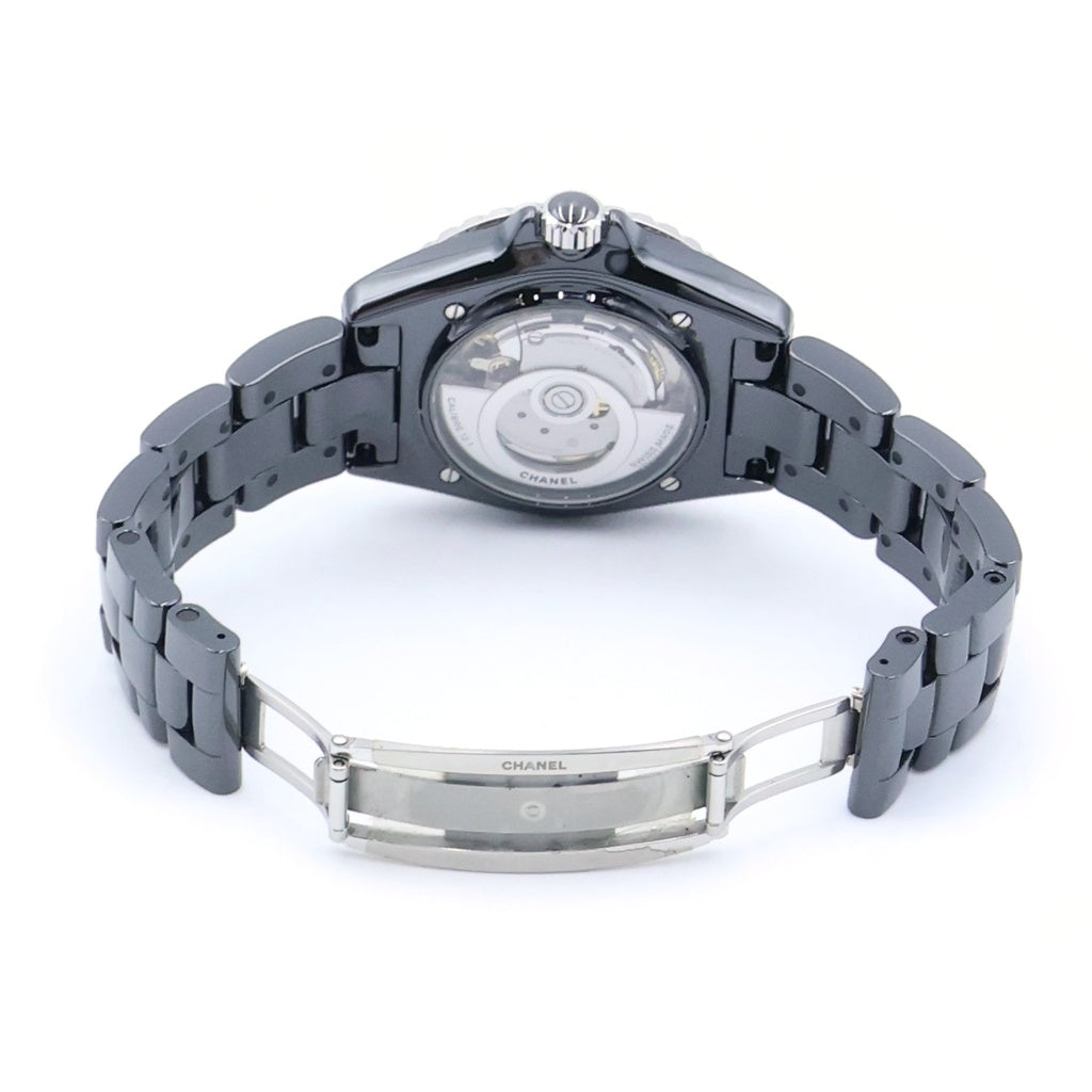 CHANEL(シャネル) J12 黒文字盤 セラミック×ステンレス 自動巻き CE×SS/AT カードギャラ H5697 腕時計