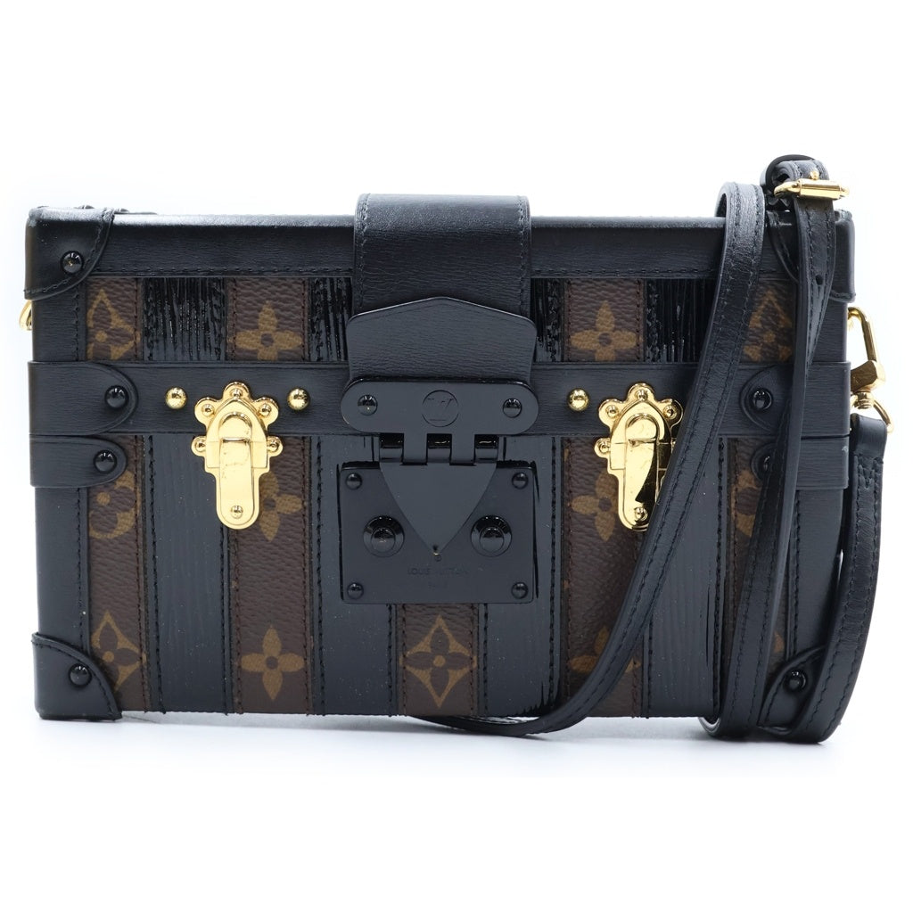 LOUIS VUITTON(ルイヴィトン) モノグラム プティット・マル ショルダーバッグ トランクバッグ ブラウン×ブラック PVC×レザー M56826 レディース