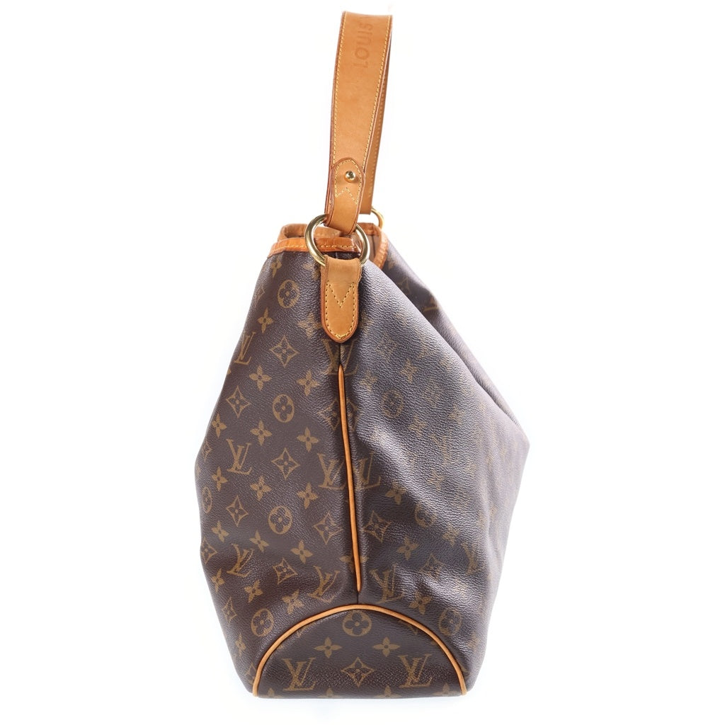 LOUIS VUITTON(ルイヴィトン) モノグラム ディライトフルPM ハンドバッグ トートバッグ ワンショルダーバッグ ブラウン レザー×PVC M40352 ゴールド金具 レディース