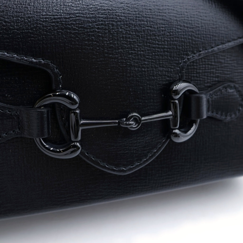 GUCCI(グッチ) ホースビット ショルダーバッグ ミニバッグ ブラック レザー 699296 ブラック金具 レディース