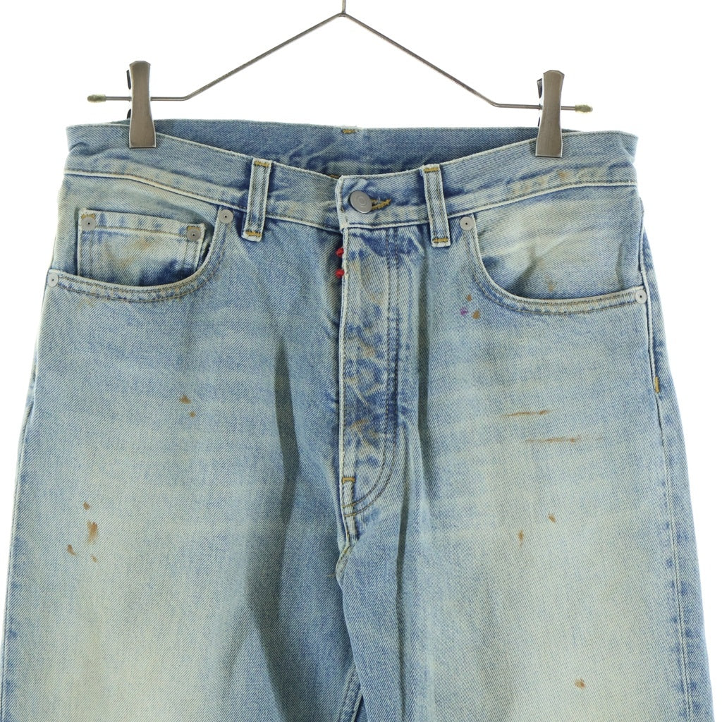 Maison Martin Margiela(メゾンマルタンマルジェラ) 2022ss Mud Wash Denim Jeans マッドウォッシュ デニムジーンズ ライトブルー レディース