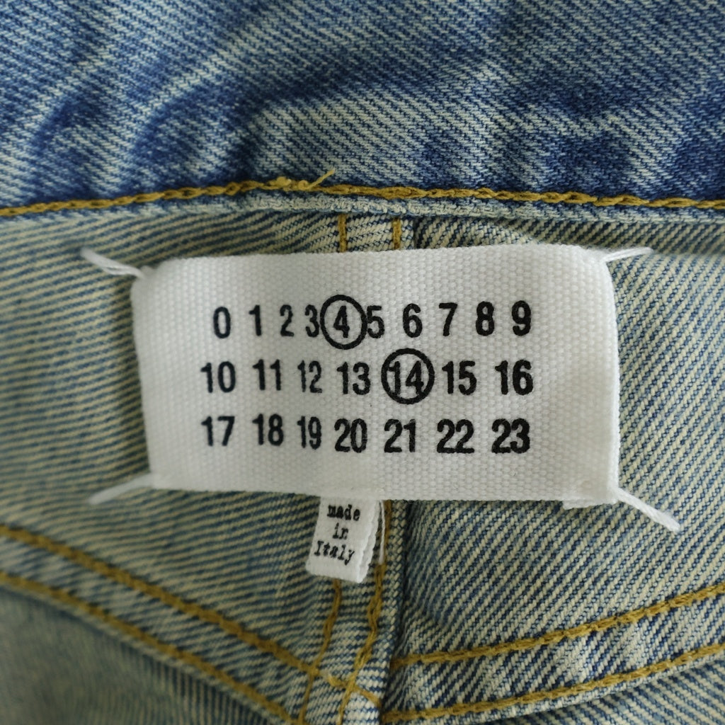 Maison Martin Margiela(メゾンマルタンマルジェラ) 2022ss Mud Wash Denim Jeans マッドウォッシュ デニムジーンズ ライトブルー レディース
