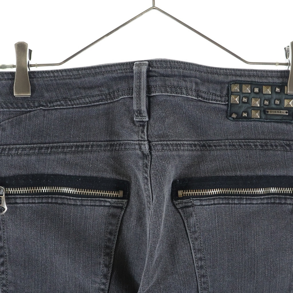 DIESEL(ディーゼル) パンツ ジーンズ スタッズ デニム グレー レディース