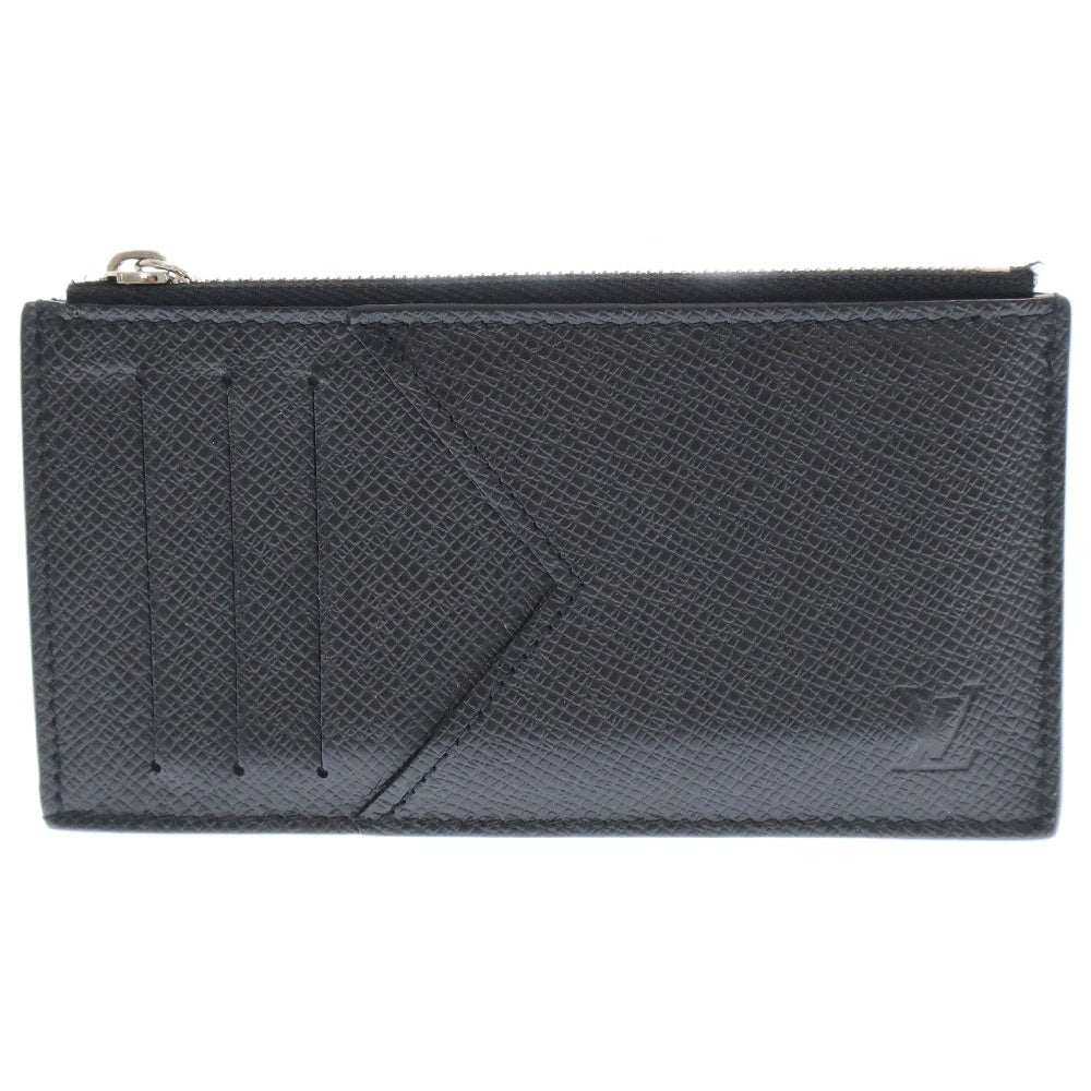 LOUIS VUITTON(ルイヴィトン) タイガ コインカードホルダー コインケース カードケース 小物入れ ブラック レザー シルバー金具 RFID M62914