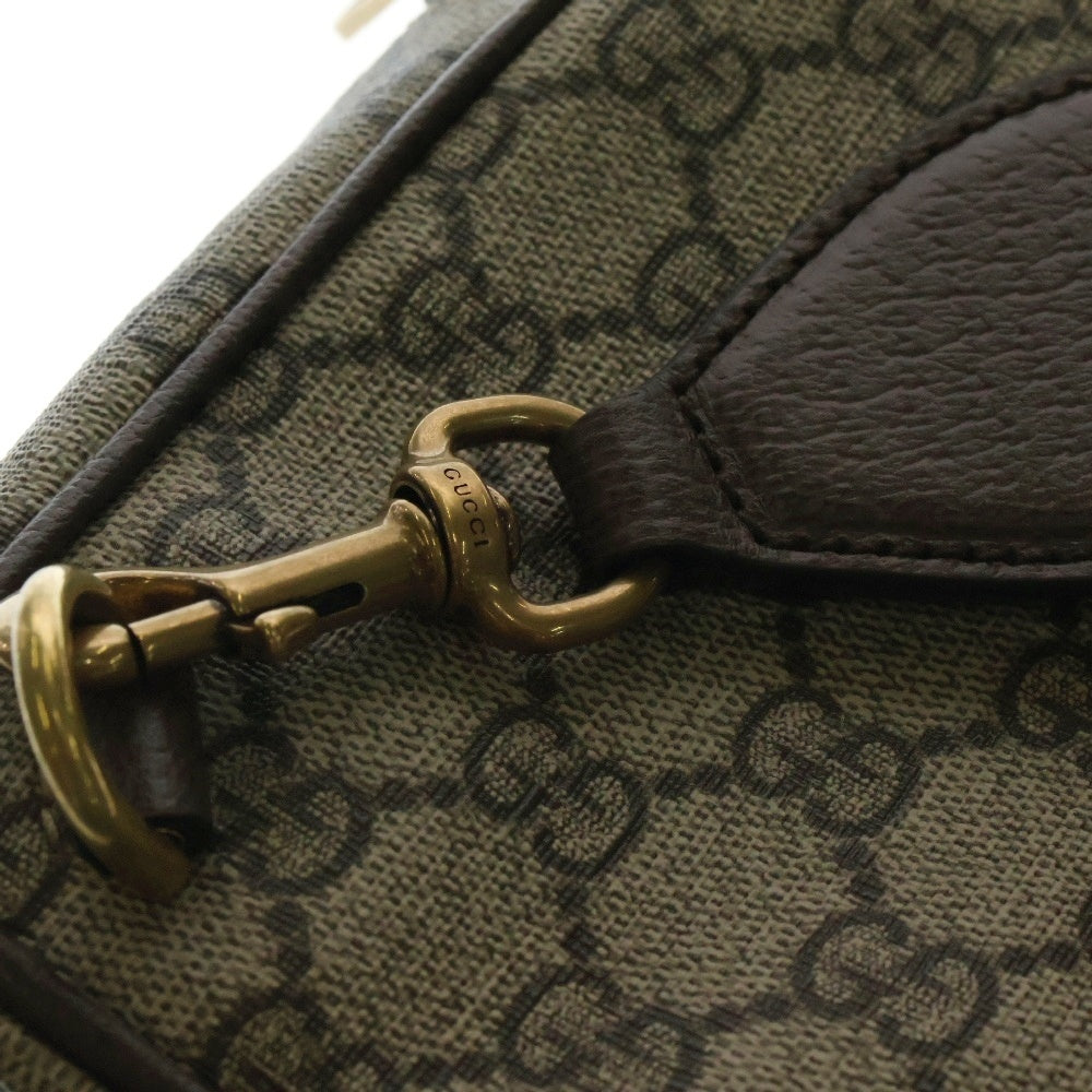 GUCCI(グッチ) GGスプリーム シェリーライン ショルダーバッグ ブラウン PVCレザー ポシェットバッグ 752565