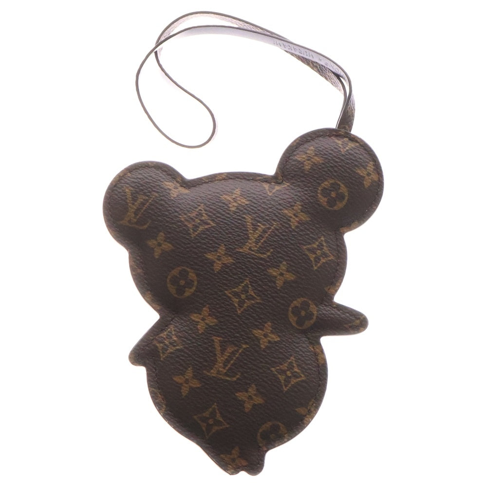 LOUIS VUITTON(ルイヴィトン) LV バッグチャーム スーパーフラット ブラウン PVCレザー M02440