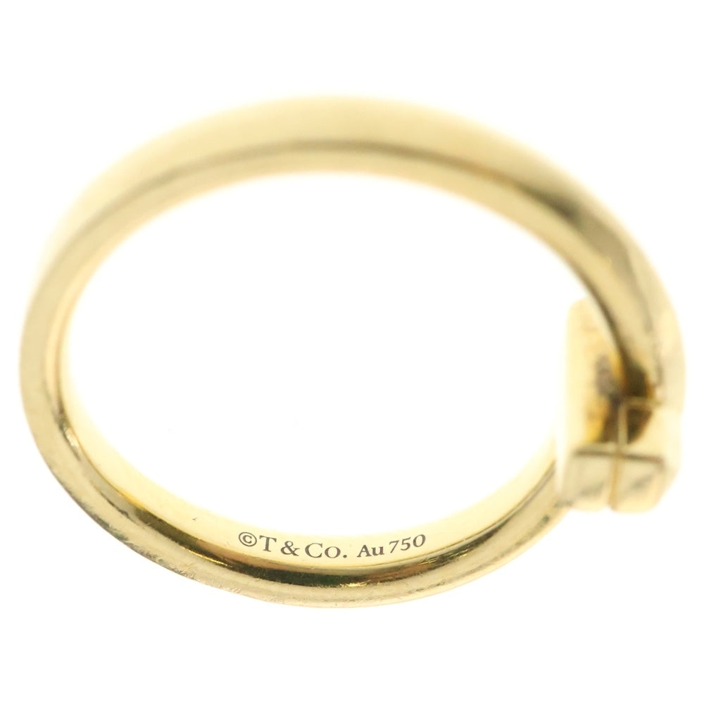 TIFFANY & Co.(ティファニー) Tワン ナロー ダイヤ リング Au750 K18 YG イエローゴールド ハーフダイヤ 指輪 ジュエリー