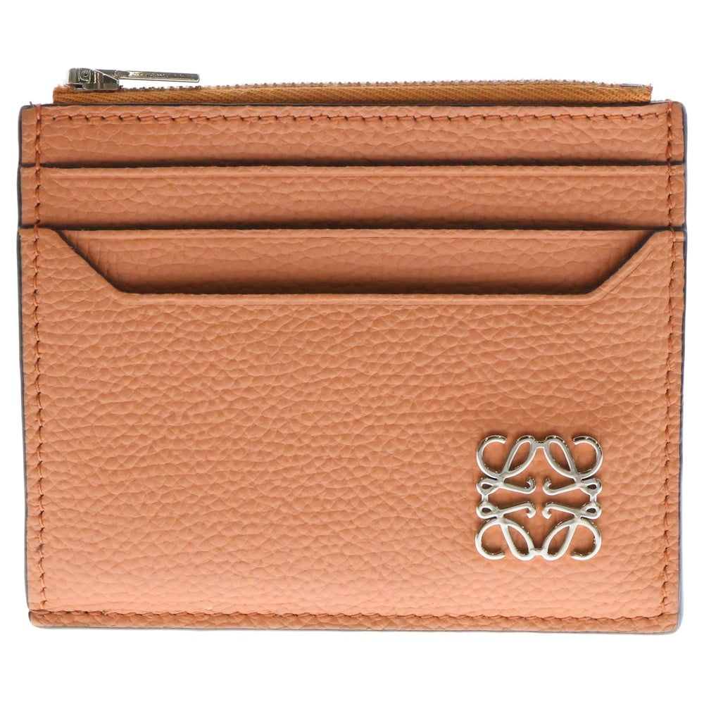 LOEWE(ロエベ) アナグラム スクエア レザー ジップコインケース カードケース オレンジ C821R80X01