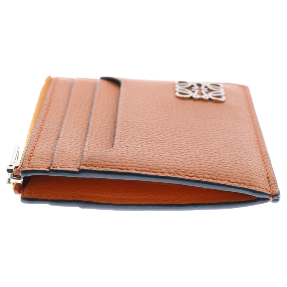 LOEWE(ロエベ) アナグラム スクエア レザー ジップコインケース カードケース オレンジ C821R80X01