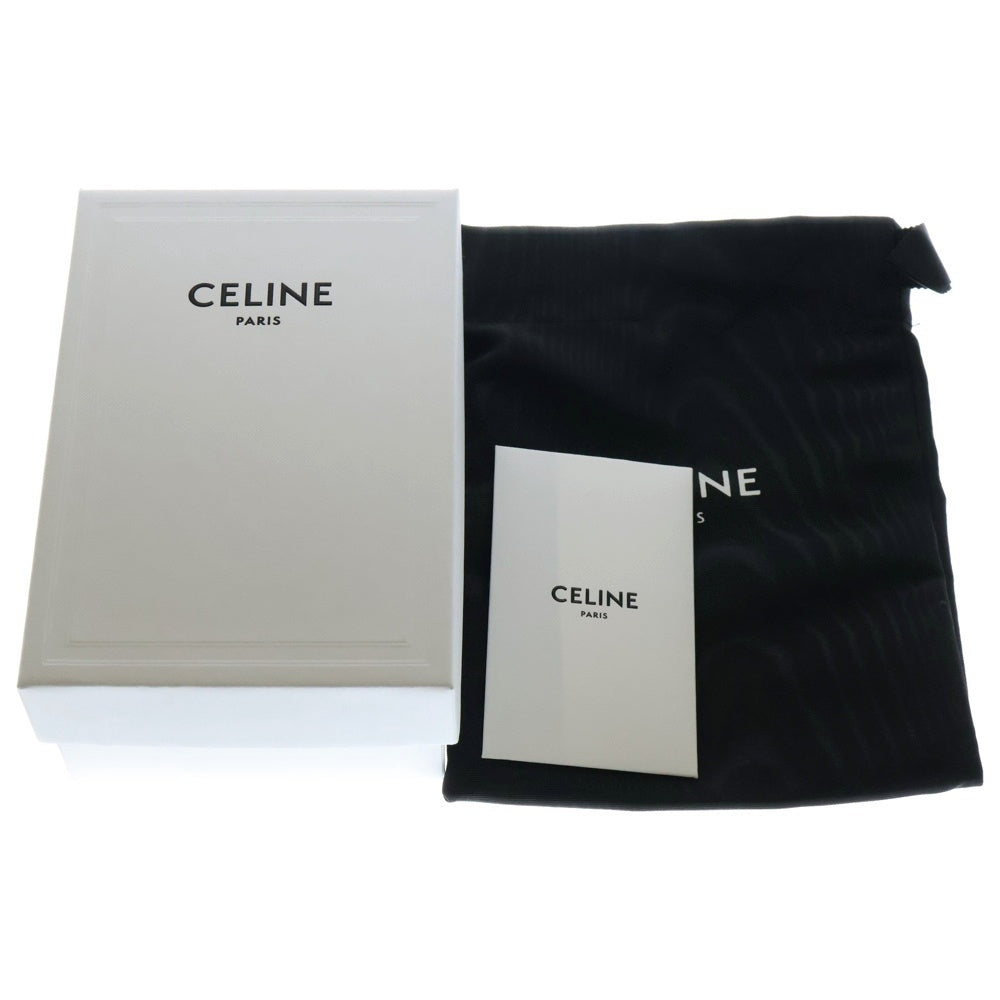 CELINE(セリーヌ) トリオンフ レザー トリフォールドウォレット コンパクトウォレット ホワイト×ブラウン 10D572BZ9.01TA
