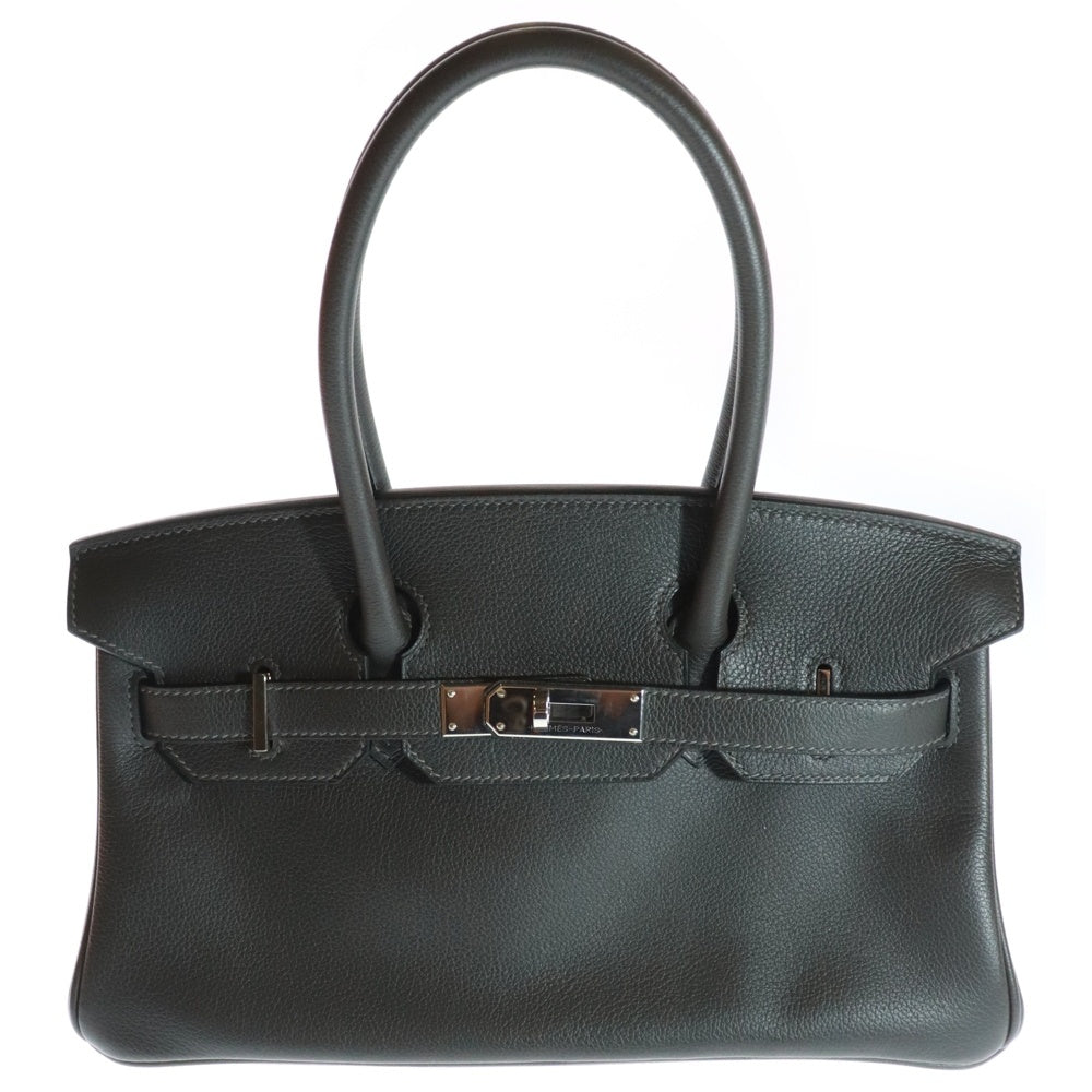 HERMES(エルメス) ショルダーバーキン29 ダークグレー系 エバーカラー シルバー金具 W刻印 ハンドバッグ ショルダーバッグ