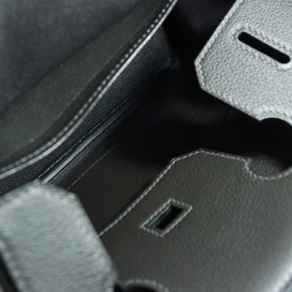 HERMES(エルメス) ショルダーバーキン29 ダークグレー系 エバーカラー シルバー金具 W刻印 ハンドバッグ ショルダーバッグ