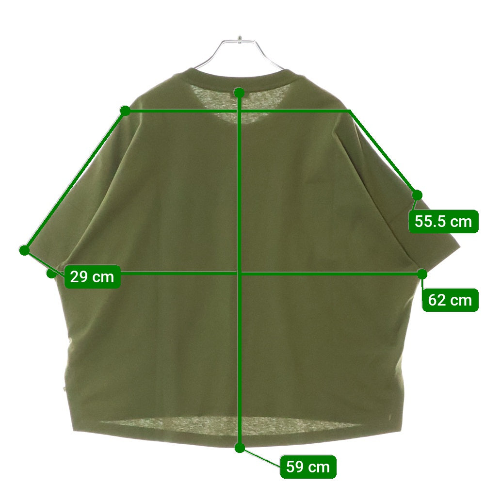 LOEWE(ロエベ) アナグラム ショートオーバーサイズ Tシャツ カーキ コットン #M S359341XA4