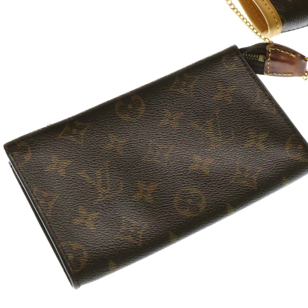 LOUIS VUITTON(ルイヴィトン) モノグラム プチバケットPM ハンドバッグ ミニバッグ ブラウン レザー×PVC ゴールド金具 M42238