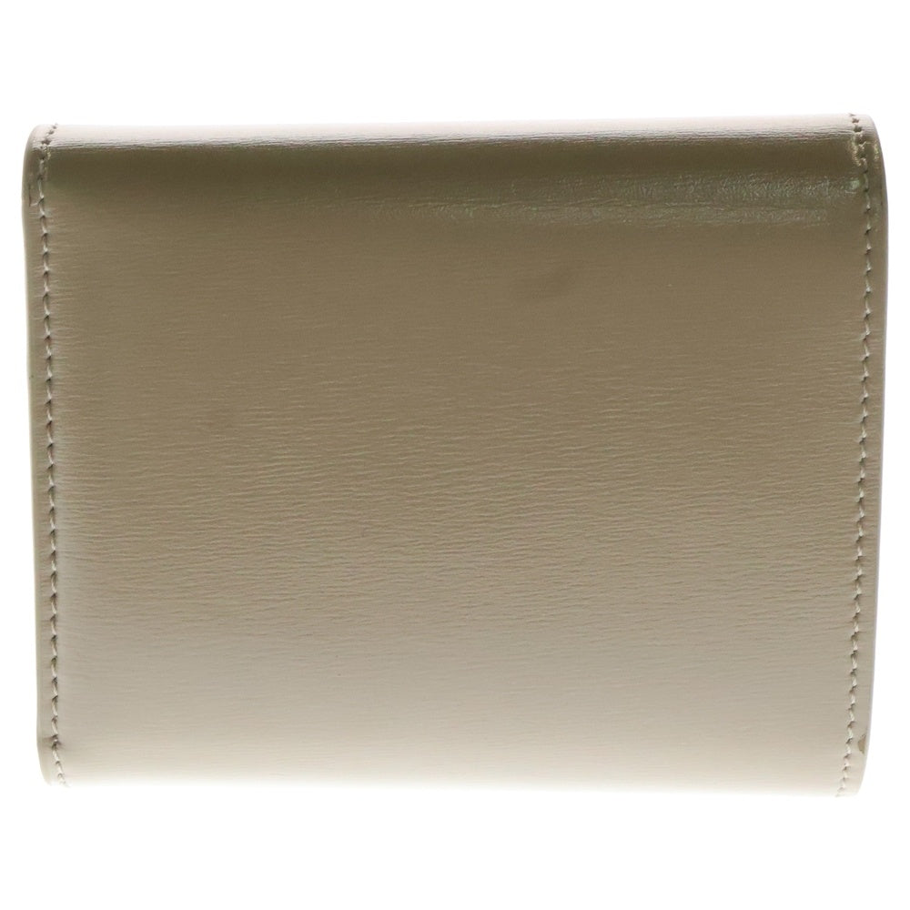 CELINE(セリーヌ) トリオンフ コンパクトウォレット 三つ折り財布 コインケース ベージュ ブラウン グレージュ カーフレザー ゴールド金具