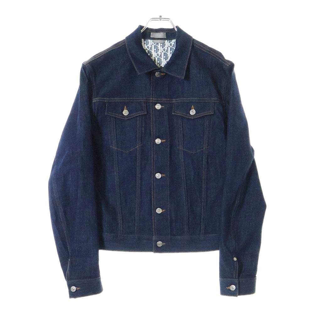 DIOR(ディオール) 20SS 裏地オブリーク トロッター総柄プリント デニム トラッカージャケット インディゴ 013D482B226X