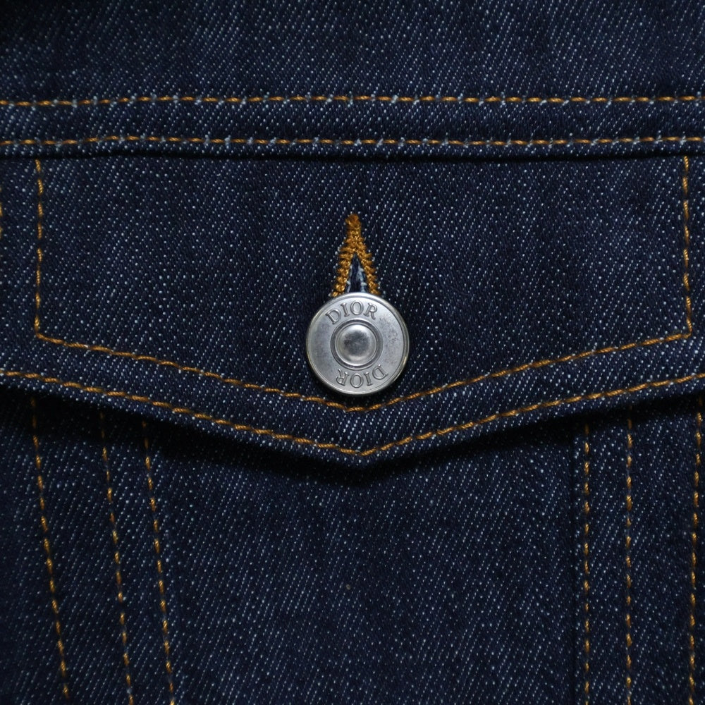 DIOR(ディオール) 20SS 裏地オブリーク トロッター総柄プリント デニム トラッカージャケット インディゴ 013D482B226X