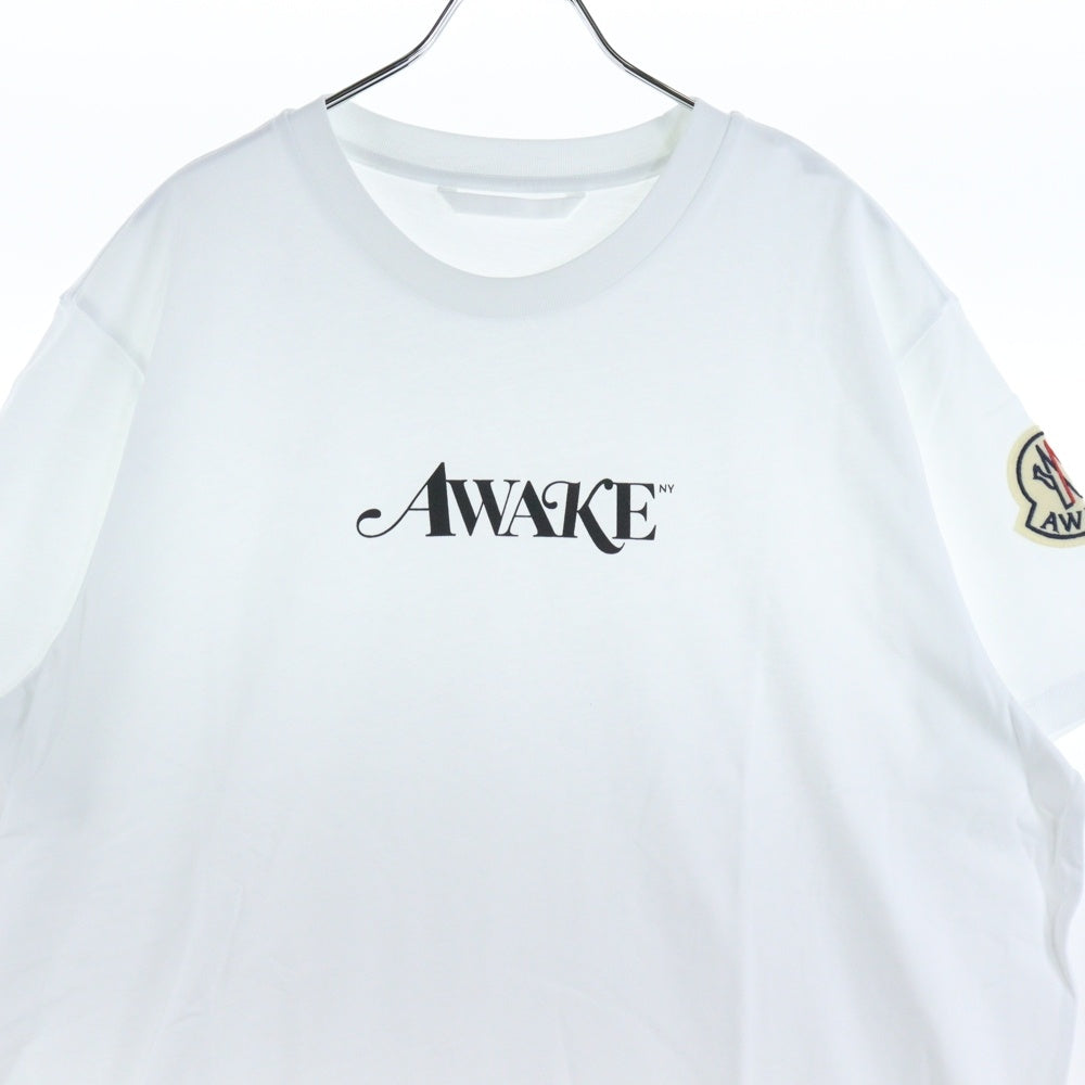 MONCLER(モンクレール) ×AWAKE アウェイク フロントロゴ半袖Tシャツ ホワイト