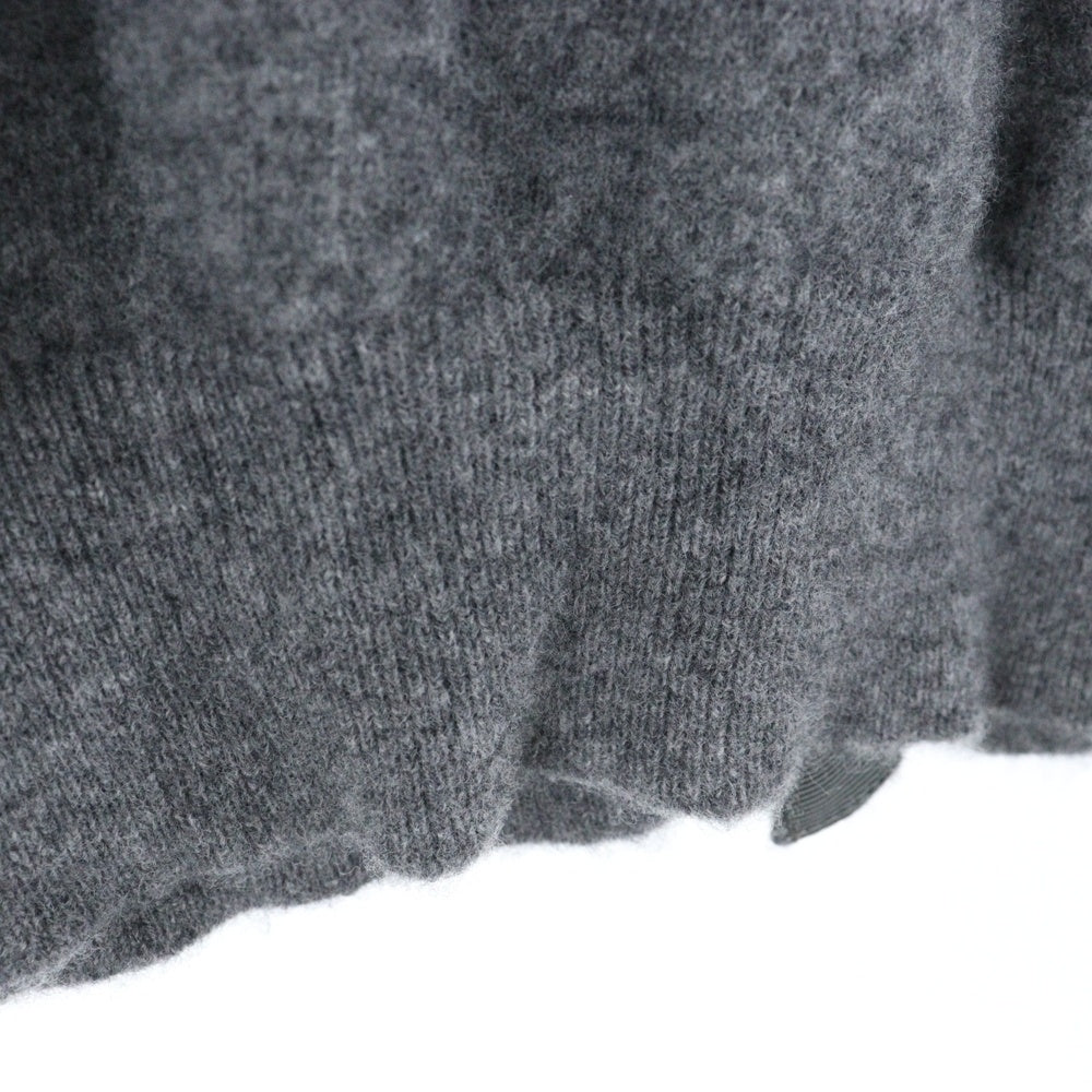 PLAY COMME des GARCONS(プレイコムデギャルソン) ロゴラウンドネックニット カーディガン グレー XS AX-N007