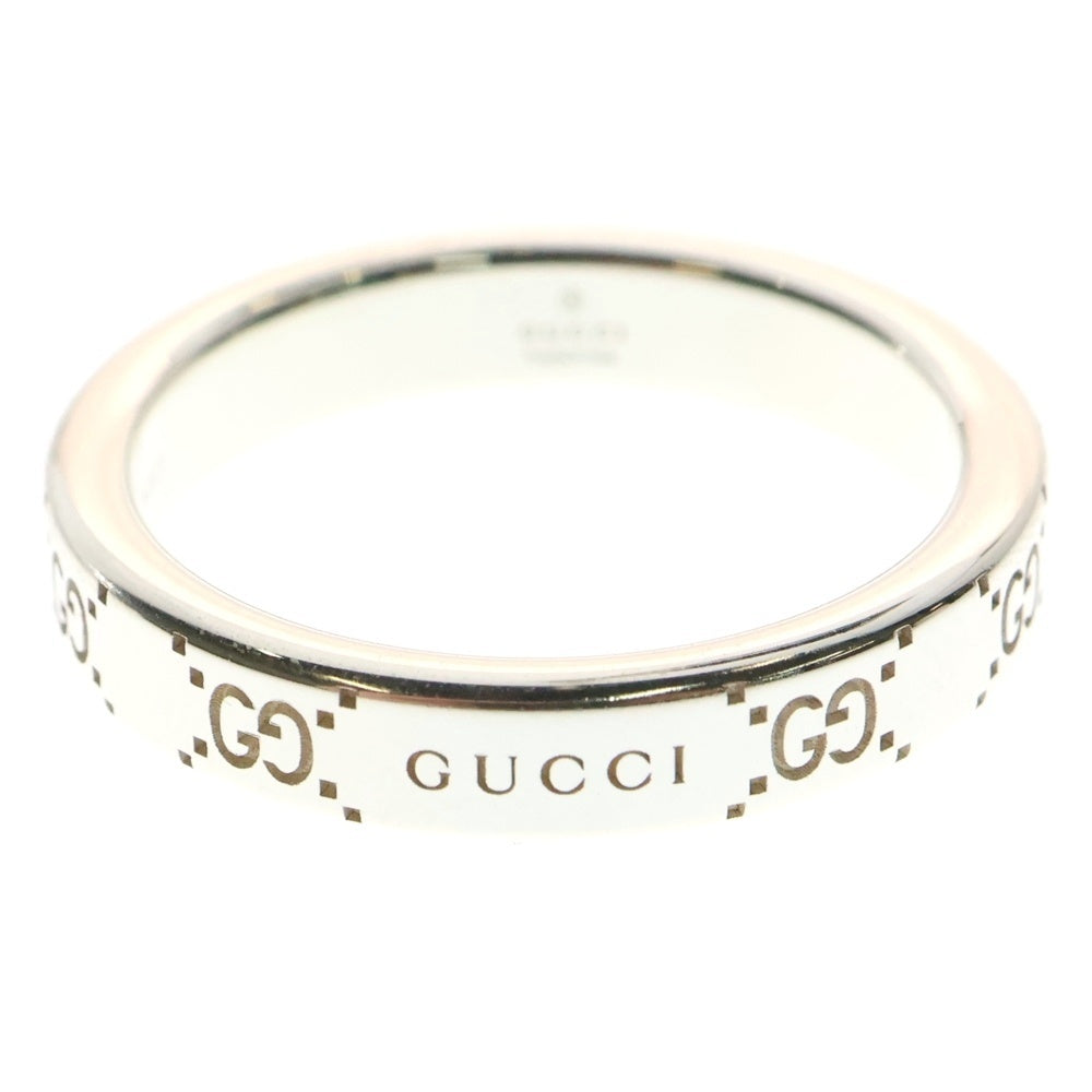 GUCCI(グッチ) GGシグネチャー ロゴ リング 指輪 シルバー 17.5号 814712