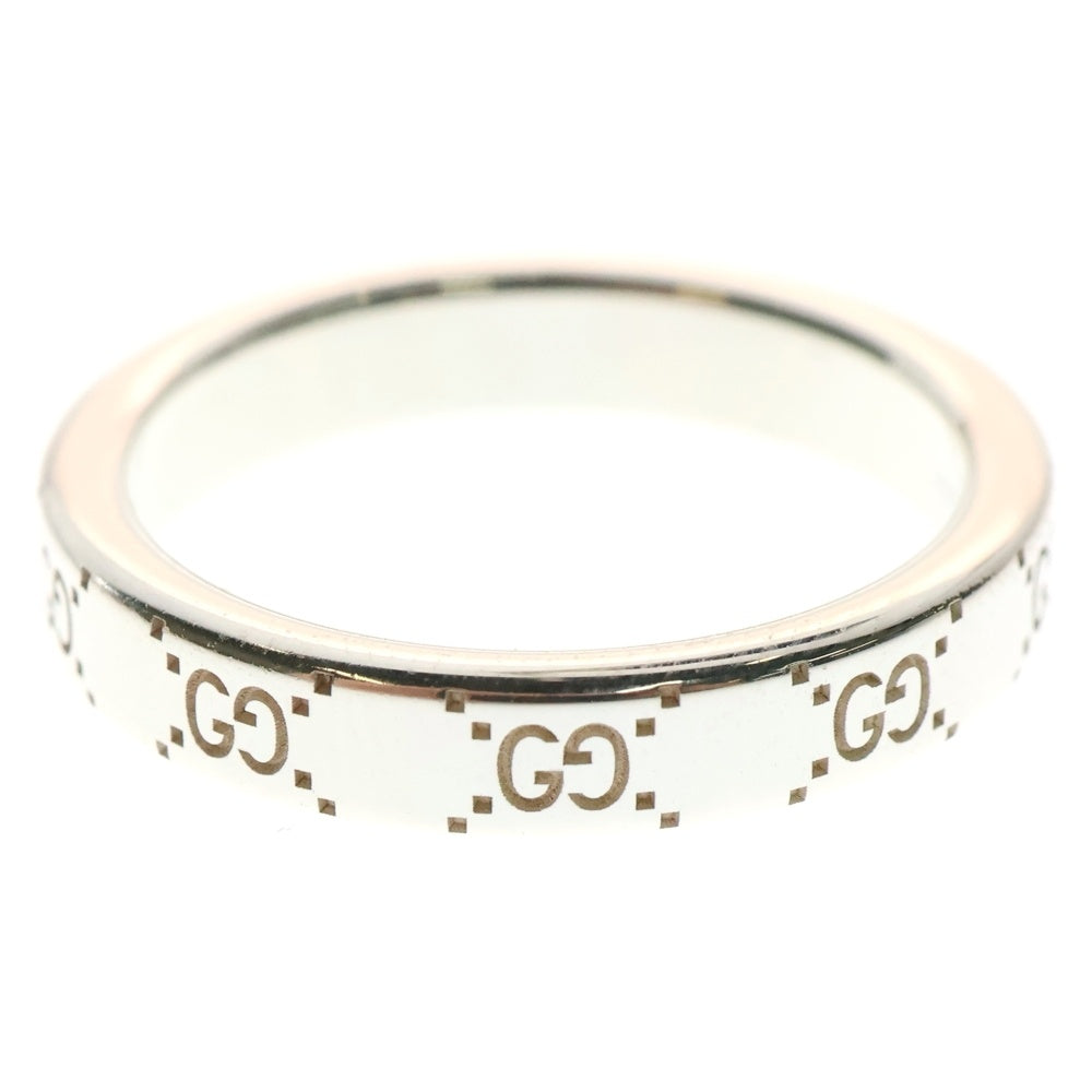 GUCCI(グッチ) GGシグネチャー ロゴ リング 指輪 シルバー 17.5号 814712