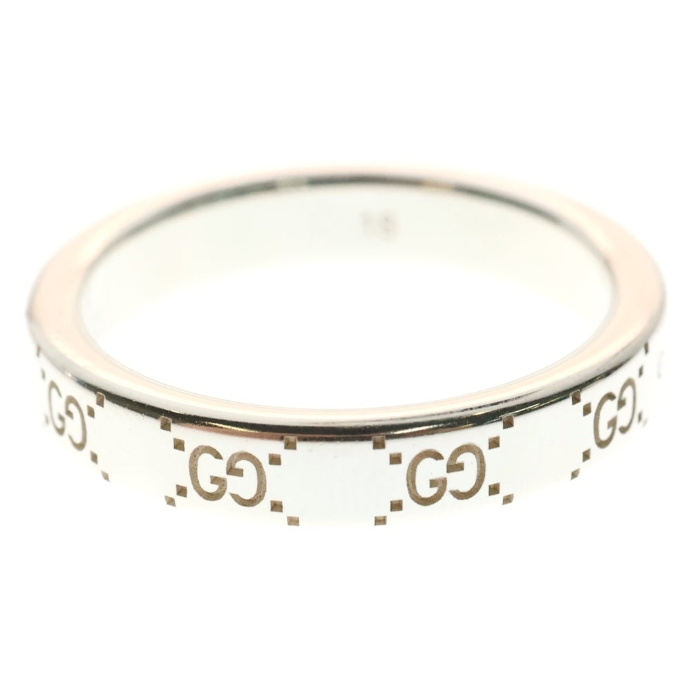 GUCCI(グッチ) GGシグネチャー ロゴ リング 指輪 シルバー 17.5号 814712