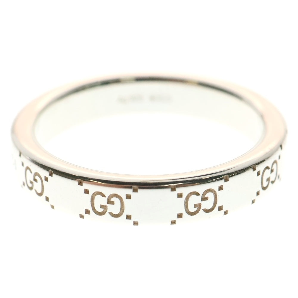 GUCCI(グッチ) GGシグネチャー ロゴ リング 指輪 シルバー 17.5号 814712