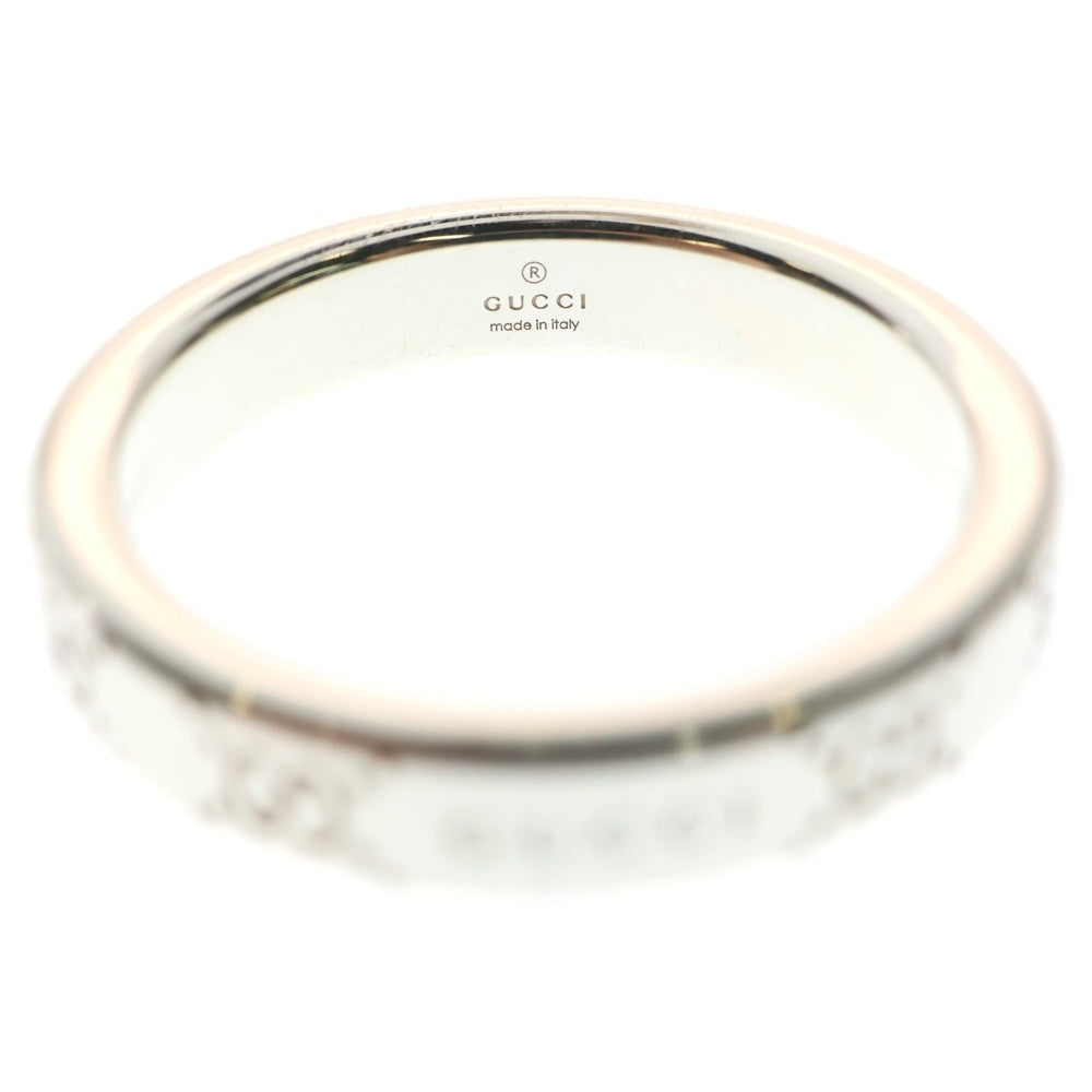 GUCCI(グッチ) GGシグネチャー ロゴ リング 指輪 シルバー 17.5号 814712