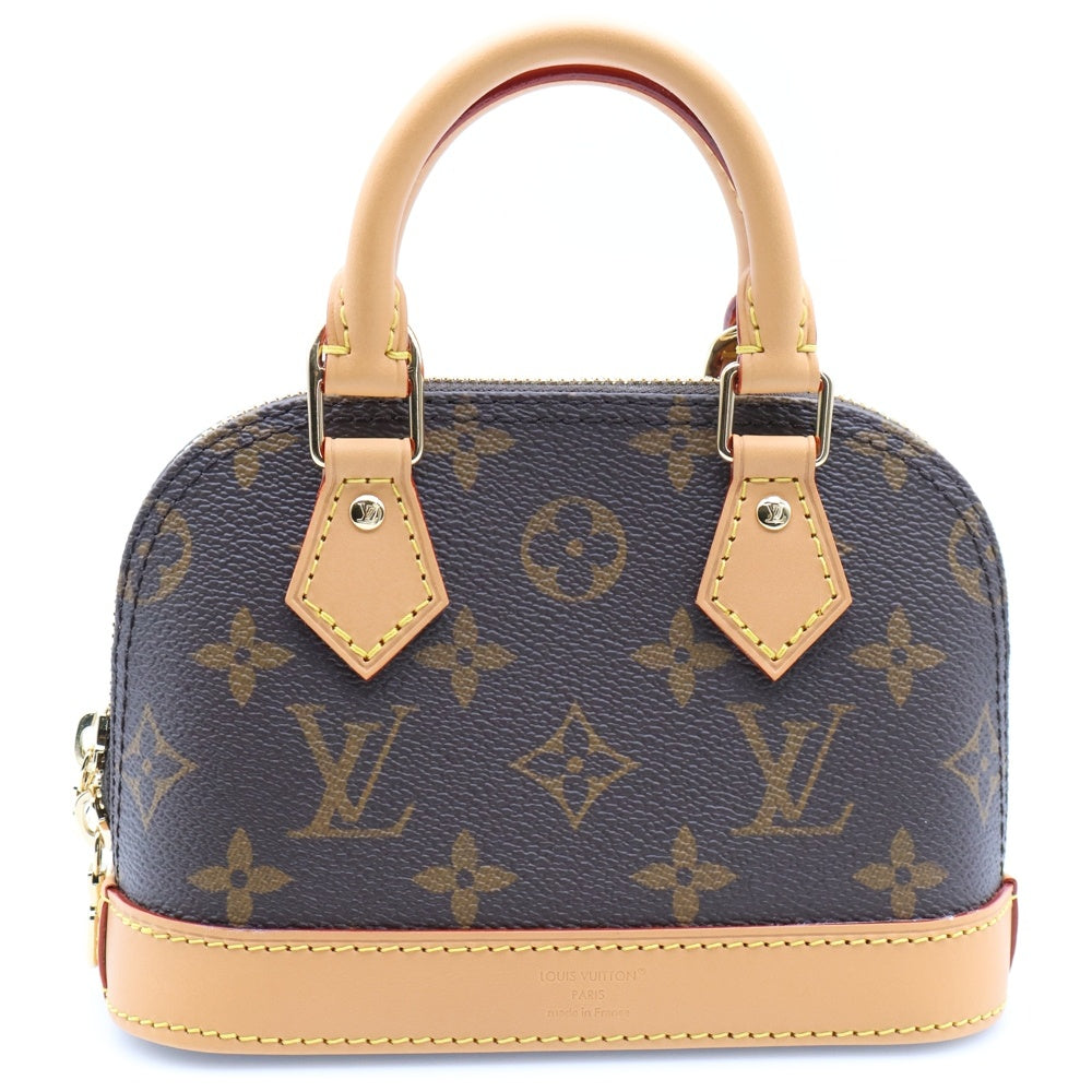 LOUIS VUITTON(ルイヴィトン) モノグラム ナノ アルマ 2wayショルダーバッグ ハンドバッグ ブラウン PVCレザー RFID M82717