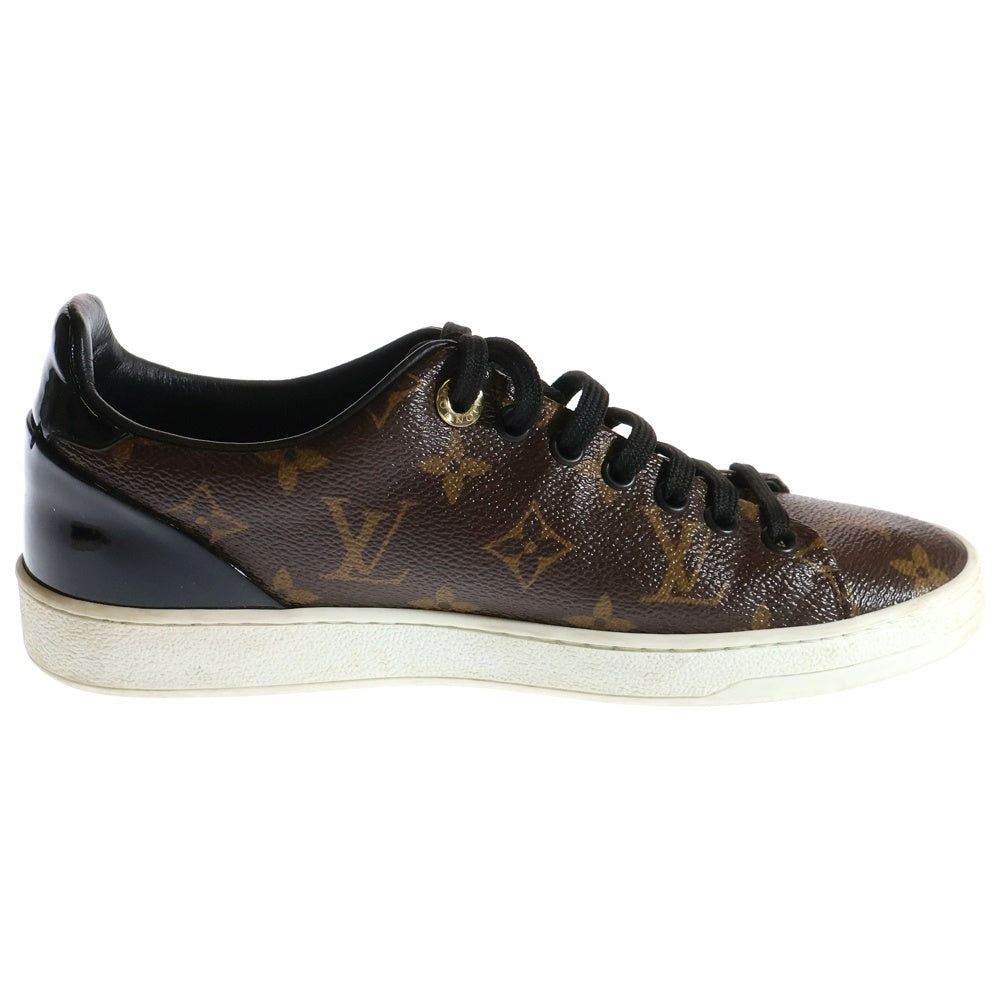 LOUIS VUITTON(ルイヴィトン) フロントロー ライン モノグラム PVC パテントレザー レースアップ ローカットシューズ スニーカー ブラウン/ブラック 1A1F4L