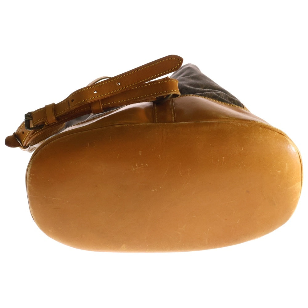 LOUIS VUITTON(ルイヴィトン) ランドネGM モノグラム PVC レザー 巾着 ショルダーバッグ ゴールド金具 ブラウン M42244