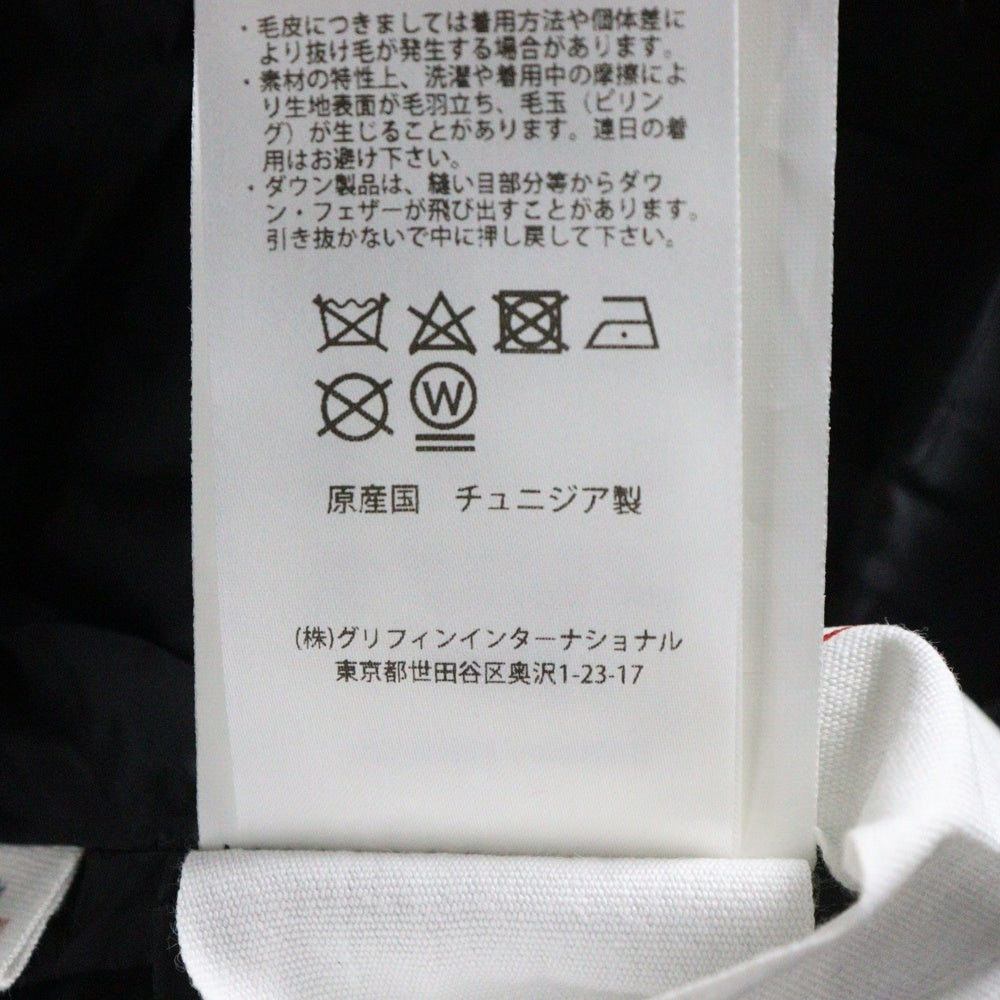 PYRENEX(ピレネックス) GRENOBLE グルノーブル ラクーンファー フーデッド ジップアップ ダウン ロング ジャケット コート ブラック レディース HWO053
