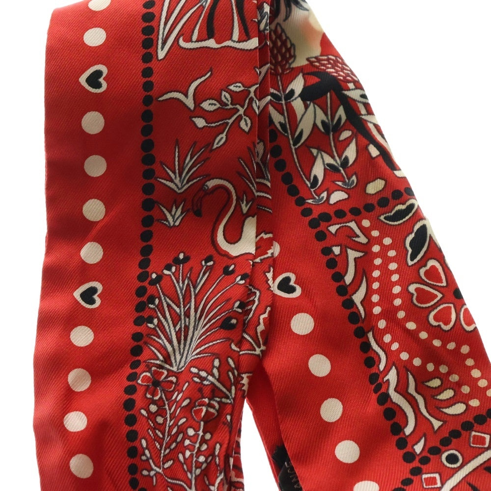 HERMES(エルメス) ツイリー Entre Ciel et mer Bandana 空と海の間 レッド スカーフ シルク